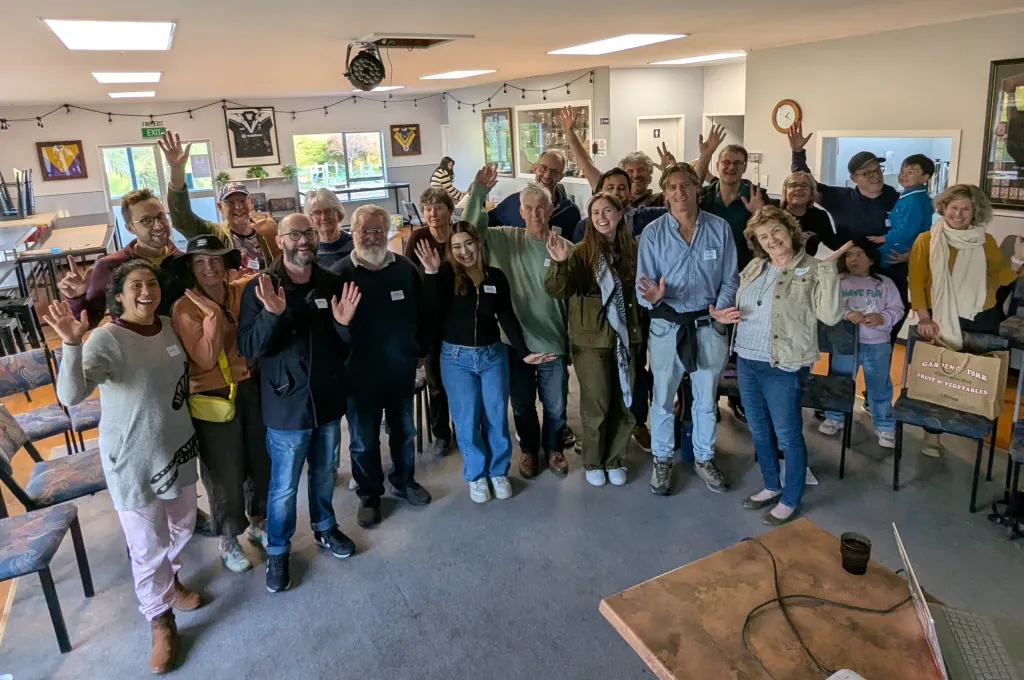Group photo from workshop on courageous conversations. 